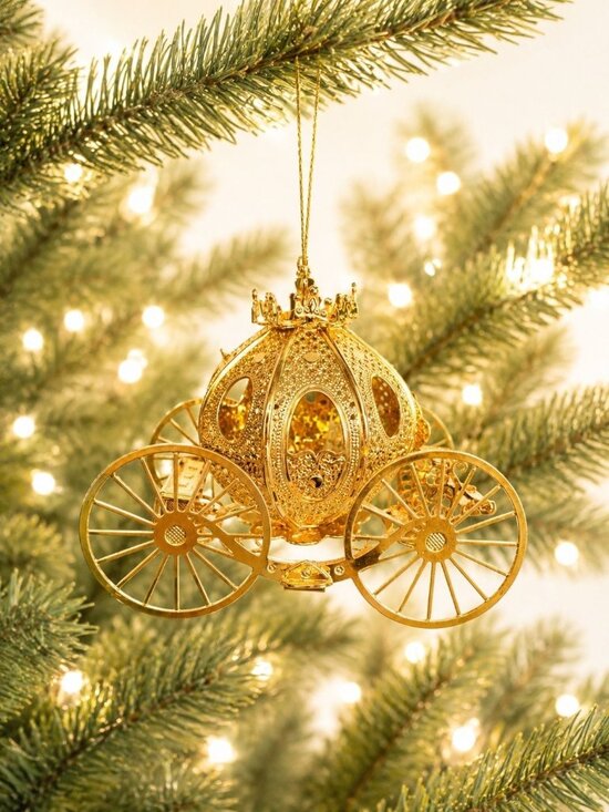Danbury Mint Other - Danbury Mint 1995 Annual Gold Christmas Ornament Fantasy Coach With Box